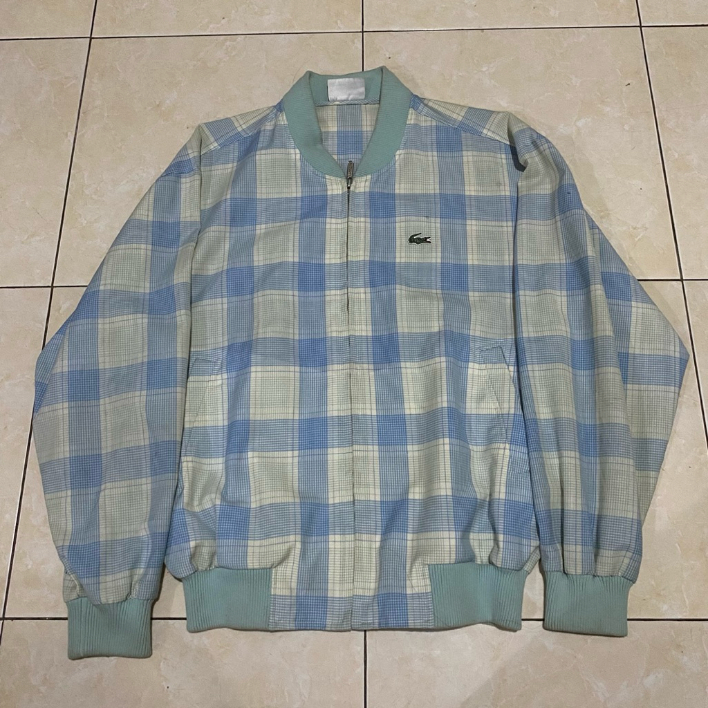 Lacoste Tartan Bomber Blue Jacket