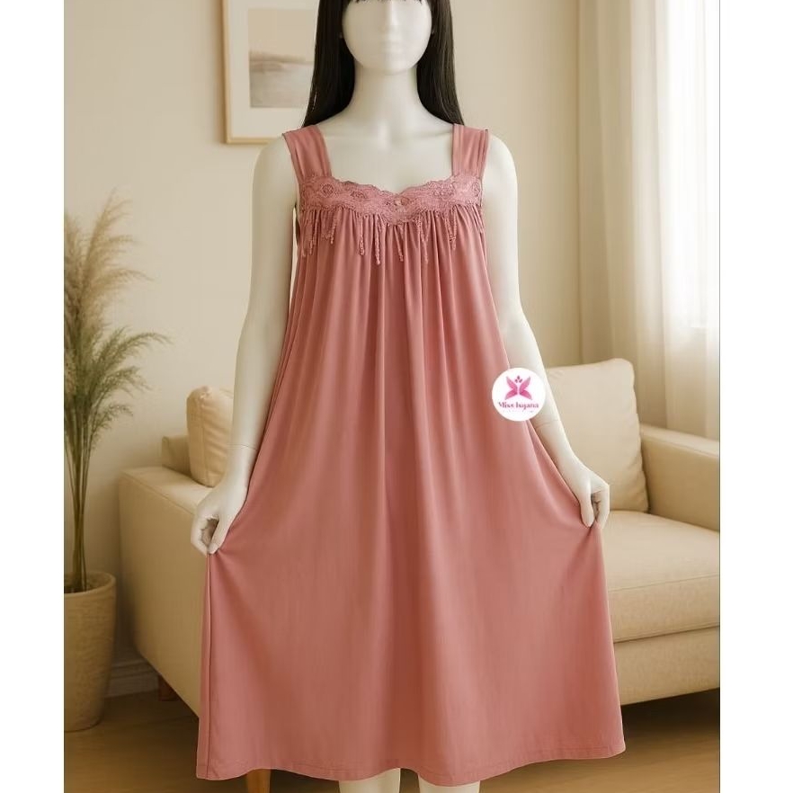 Daster Lingerie Seksi BS06 Miss Isyana Daster Tanpa Lengan Khusus Dipakai Depan Suami Daster Spandex