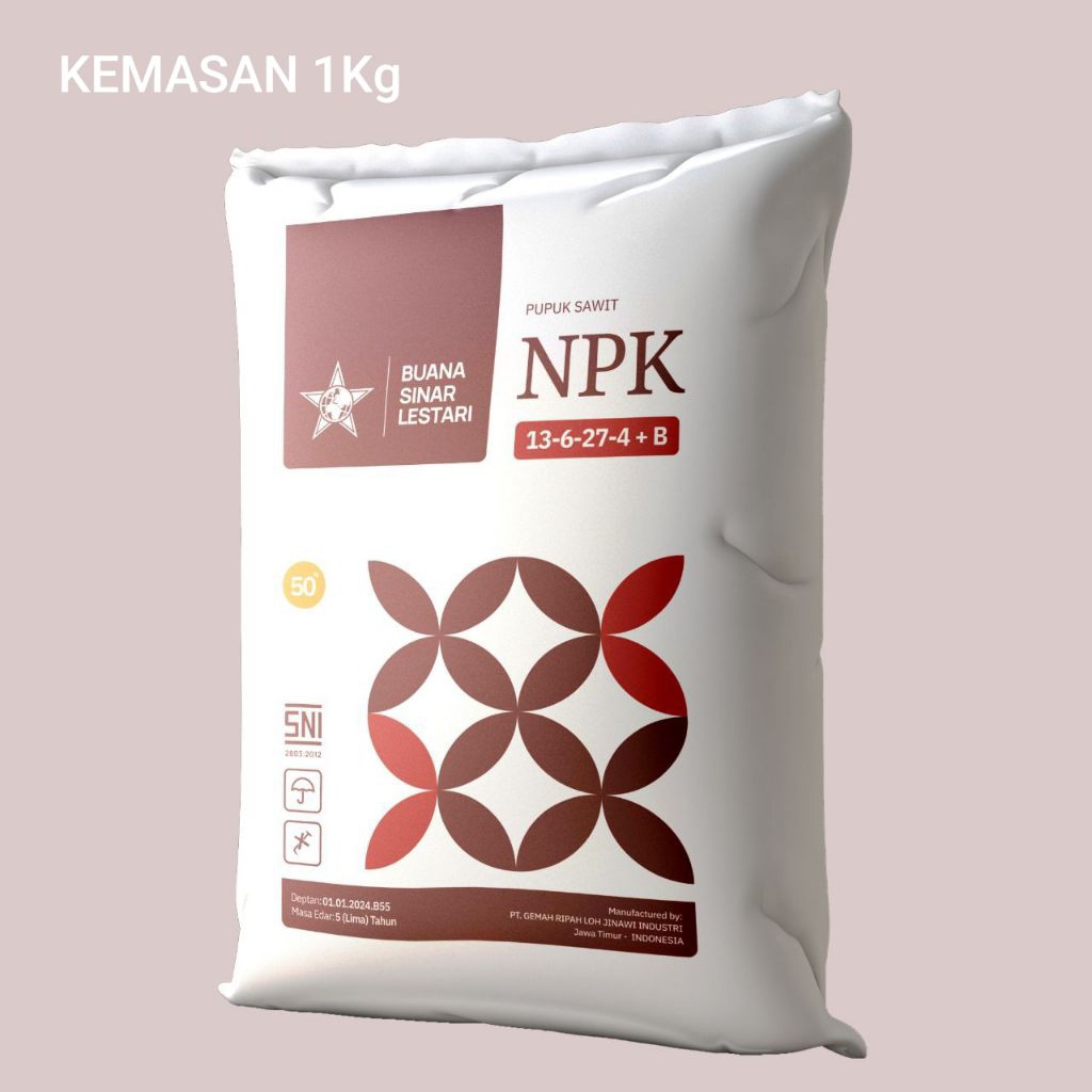 PUPUK NPK 13 6 27 ORIGINAL KEMASAN 1KG