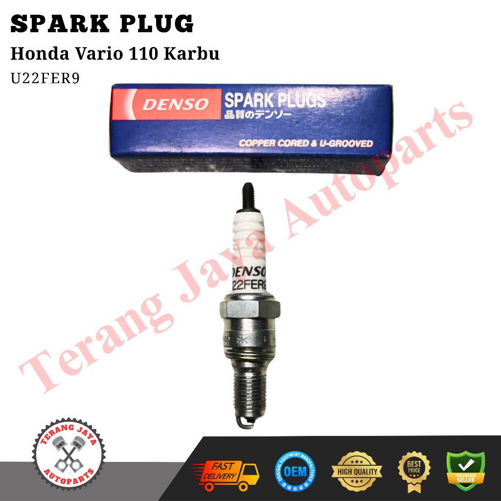 Spark Plug/Busi Motor Honda Vario 110 Karbu U22FER9 ASLI DENSO