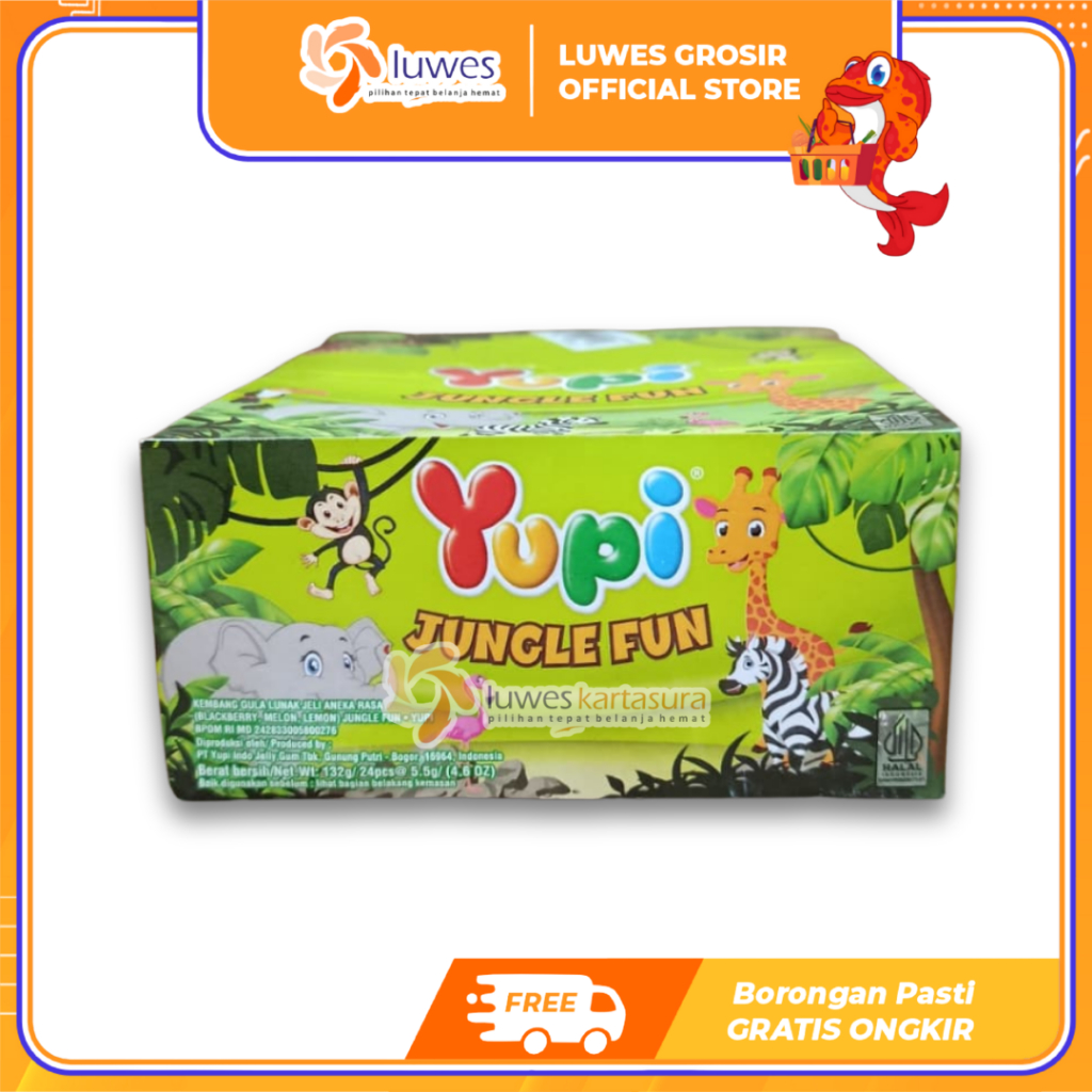 [GROSIR] Yupi Jungle Fun Box Isi 12pcs Permen Yupi Candy Murah