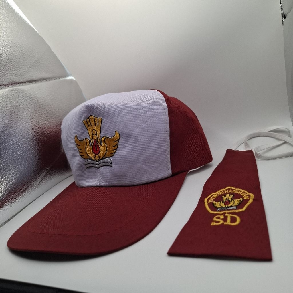 PAKET HEMAT BUNDLING Topi Sd merah putih+ Dasi | Topi Sd | Dasi SD | Topi Sekolah