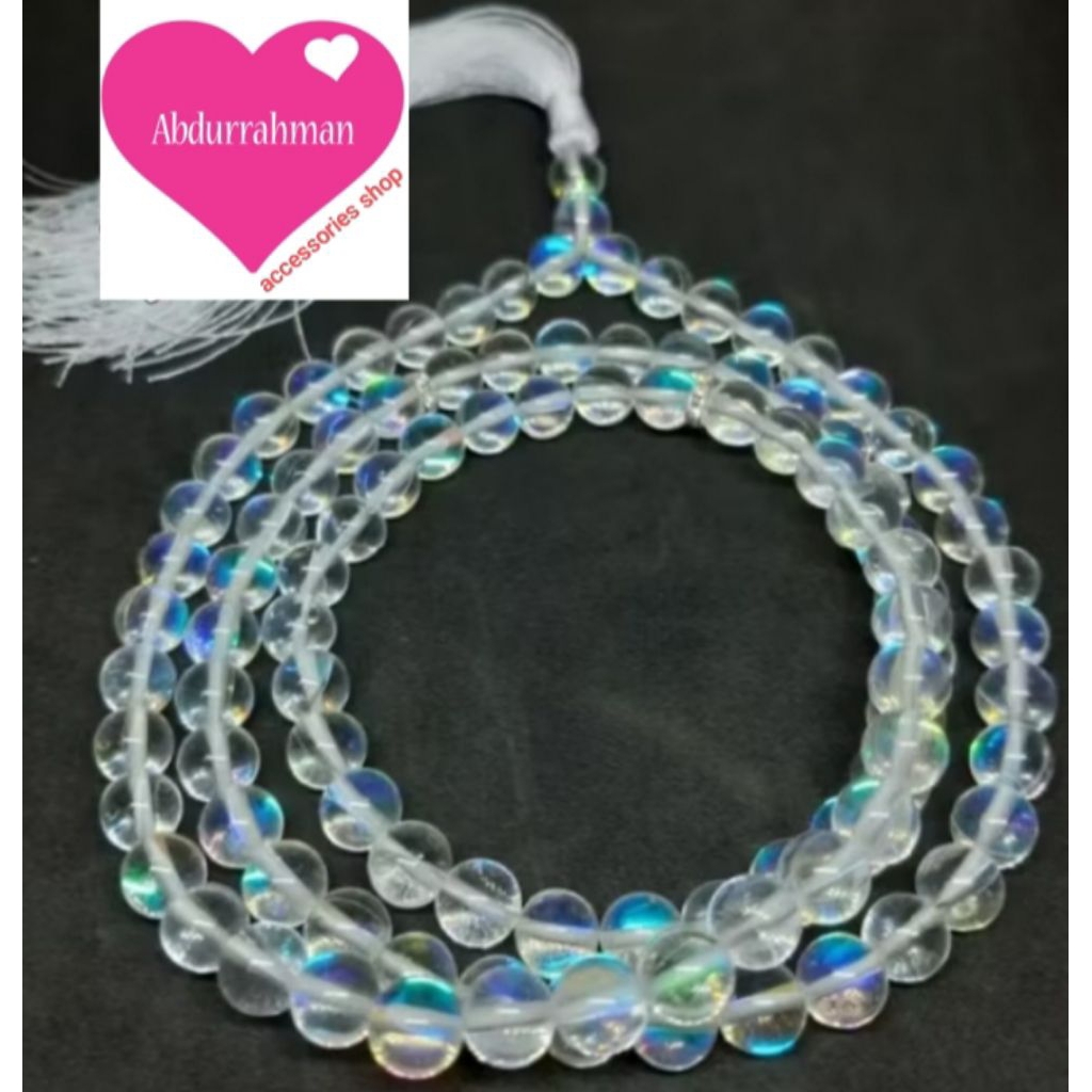 TASBIH BATU KALIMAYA INDIA FULL ZARONG 8mm (33/99butir) ORIGNAL NATURAL OPOLITE STONE