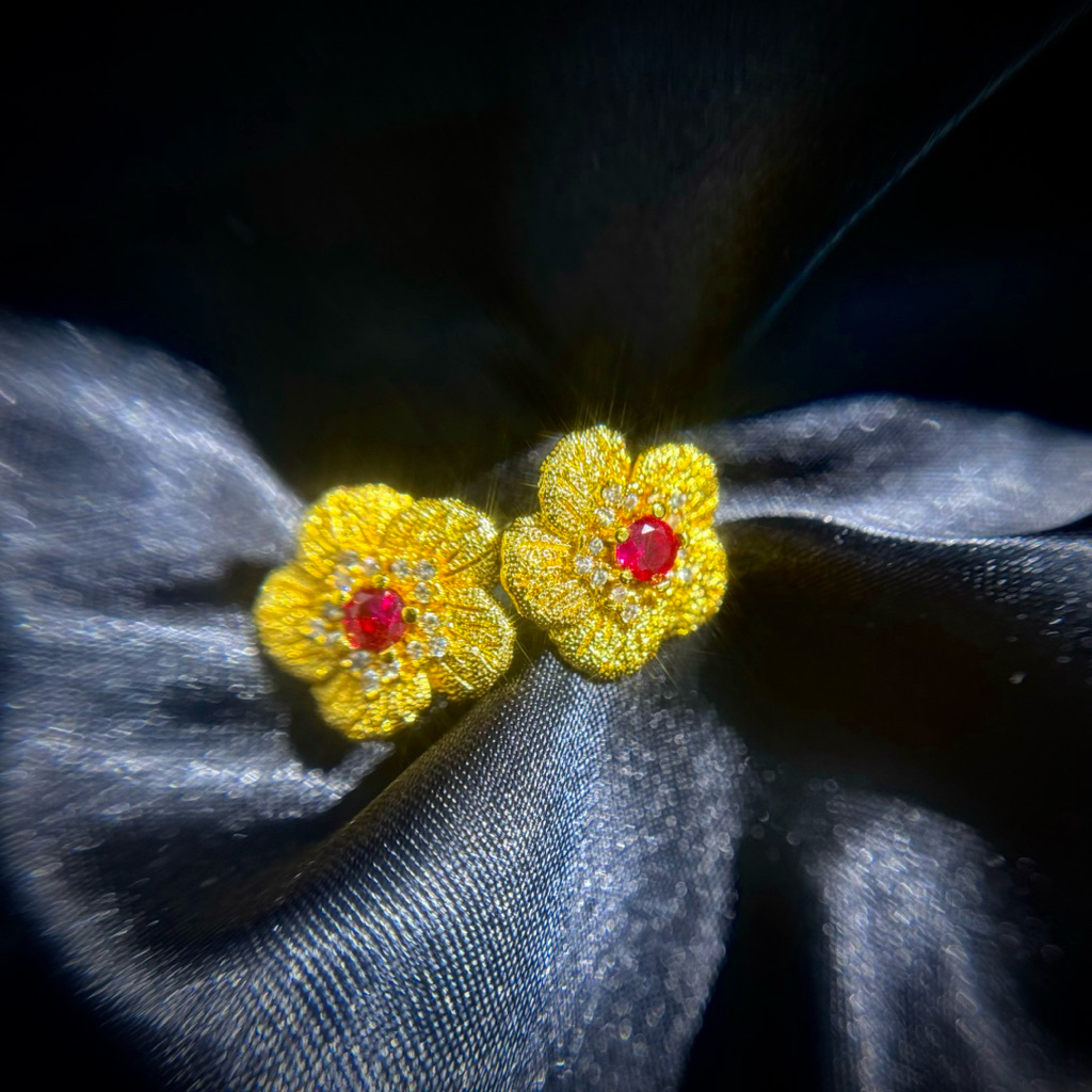 Anting Permata Emas Pasir Vietnam 100% Asli