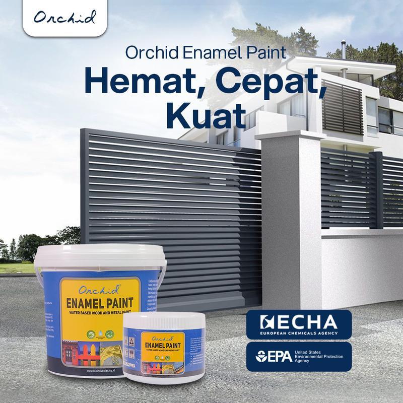 Cat Kayu Besi Waterbased - Orchid Enamel Paint White 800gram