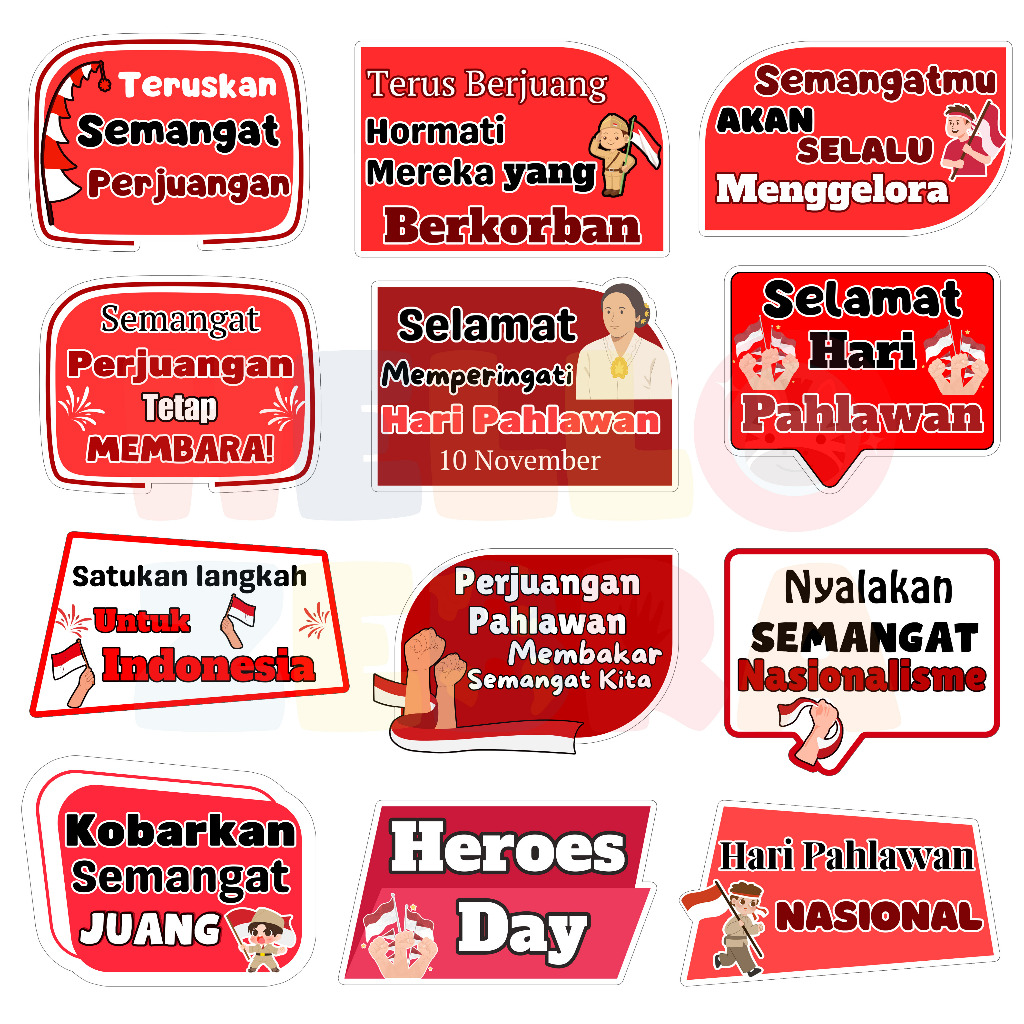 Properti Photobooth Hari Pahlawan | Props Photobooth | Prop Photobooth Hari Pahlawan | Properti Foto