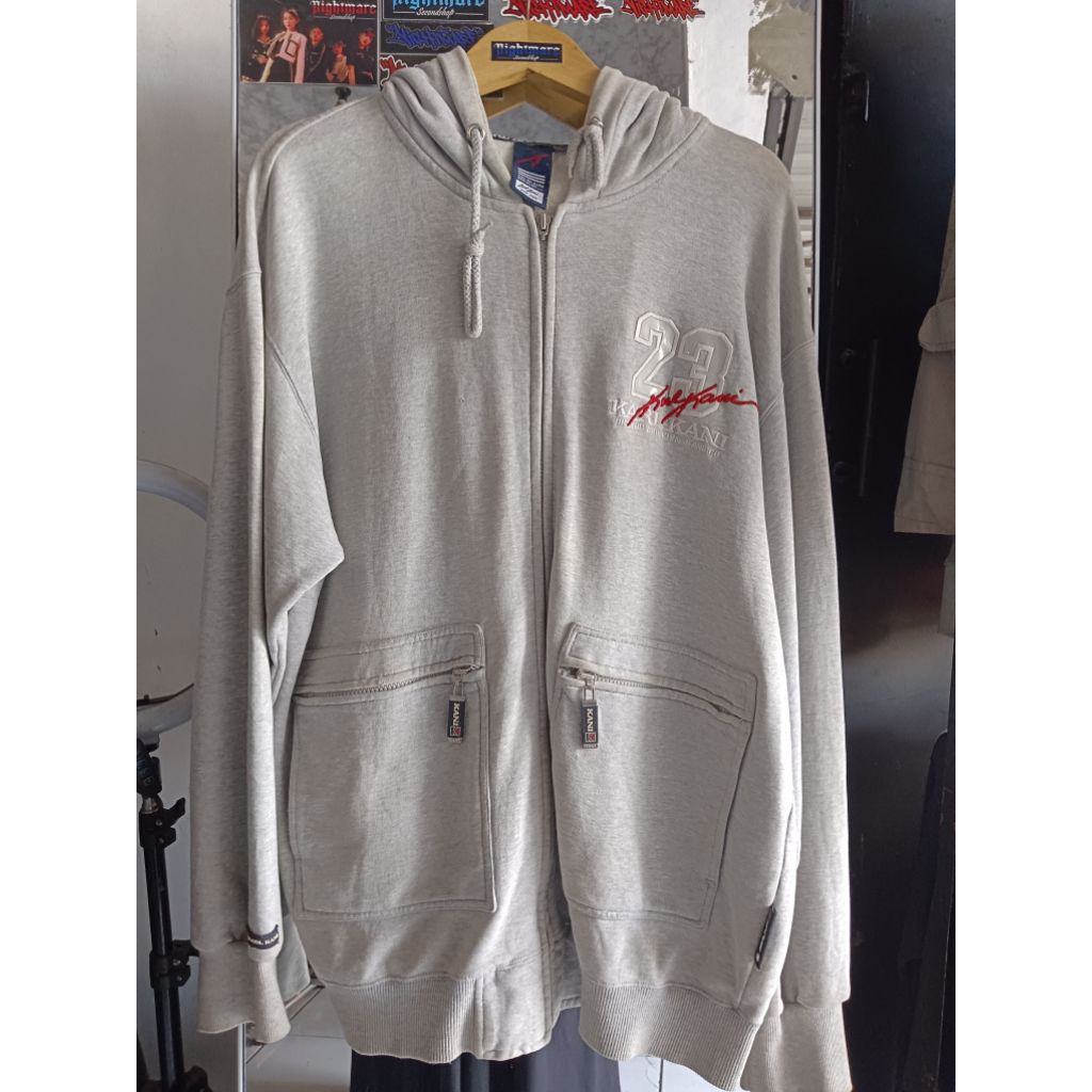 ZIP HOODIE KARL KANI warna abu