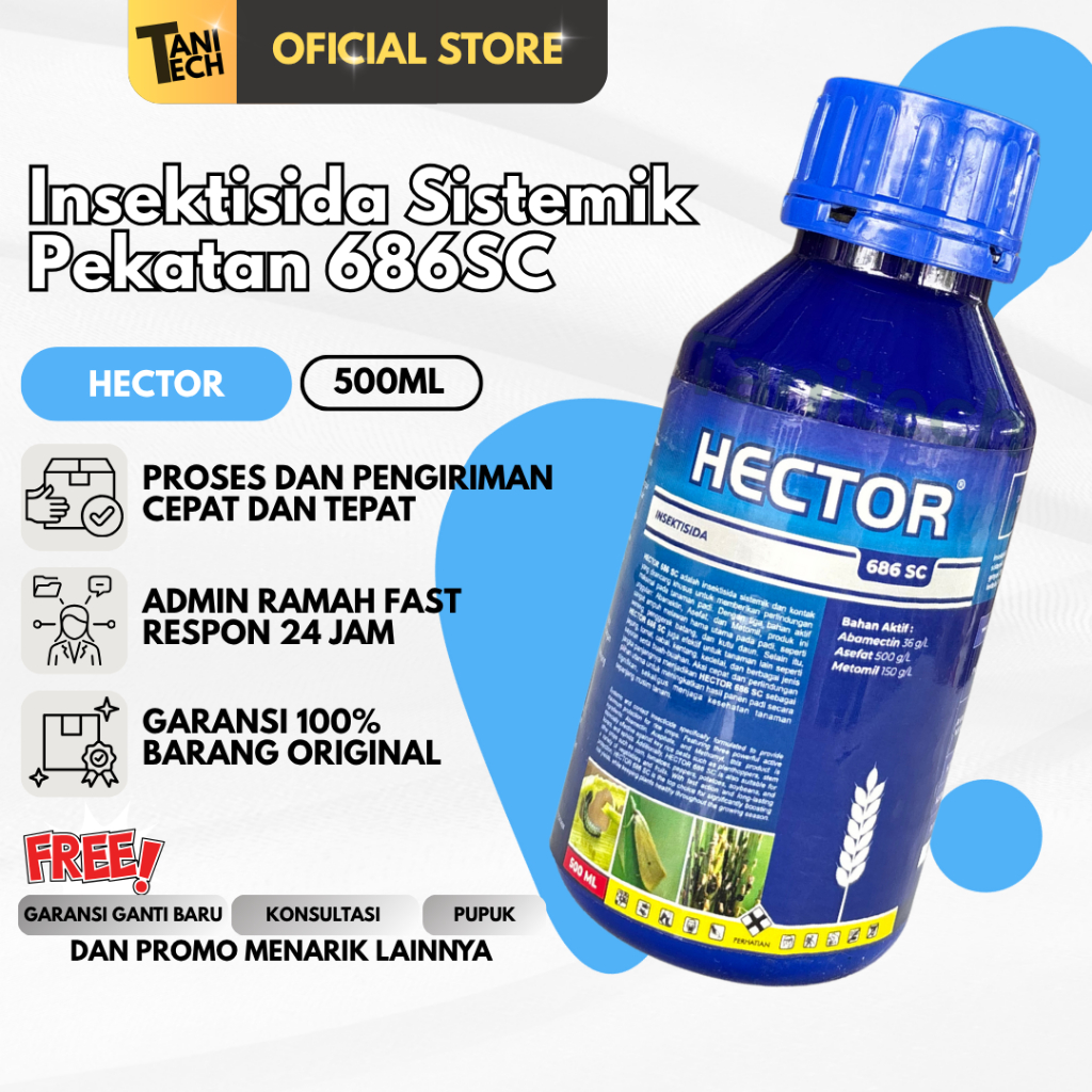 Insektisida HECTOR 686SC 500ml Racun Kontak & Lambung Hama Keras