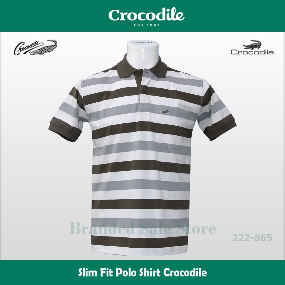 Baju Kaos  Kerah Pria - Slim Fit Men Polo Shirt Original CROCODILE 222-865-41