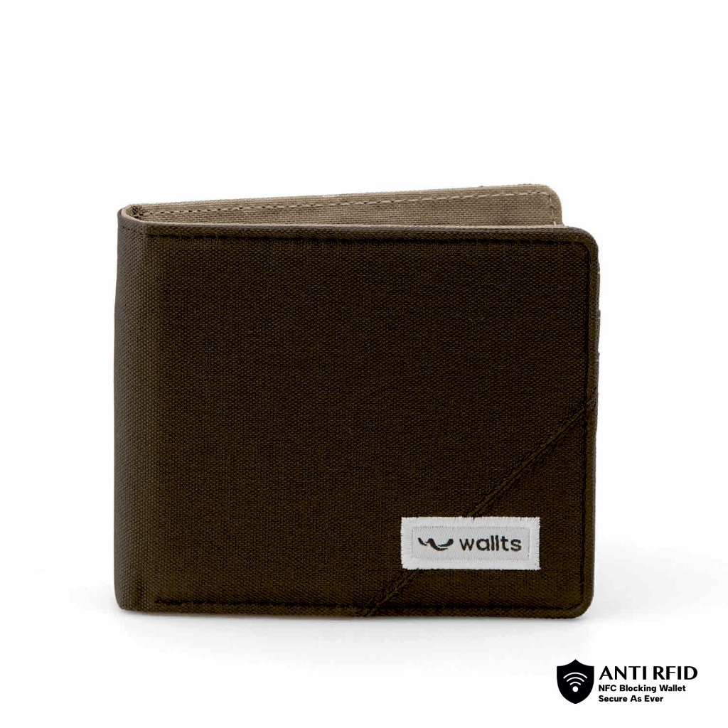 Wallts Keio Brown Khaki - Dompet Wallet Pria dan Wanita
