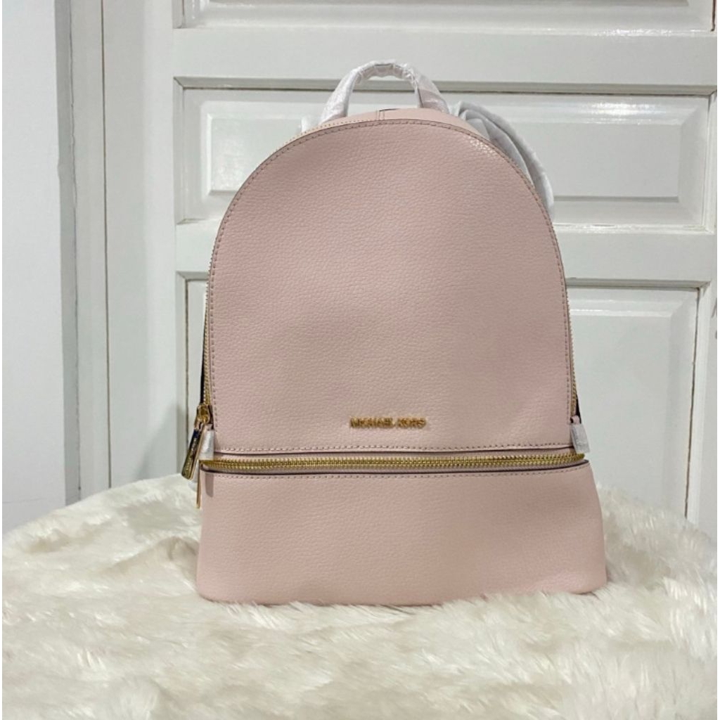 tas medium Zip Backpack leather rhea mk