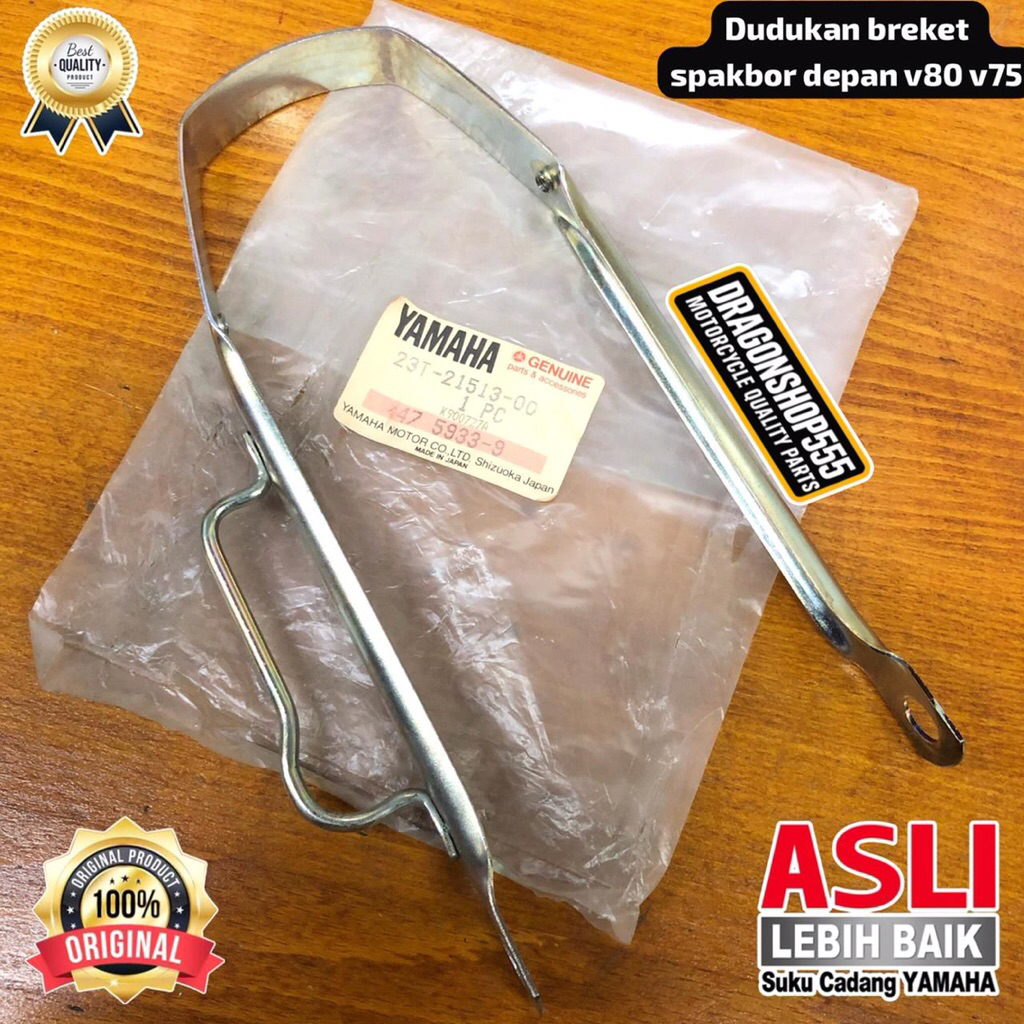 DUDUKAN BREKET BRACKET SPAKBOR DEPAN YAMAHA V80 V75 ORIGINAL NOS JAPAN 23T-21513-00
