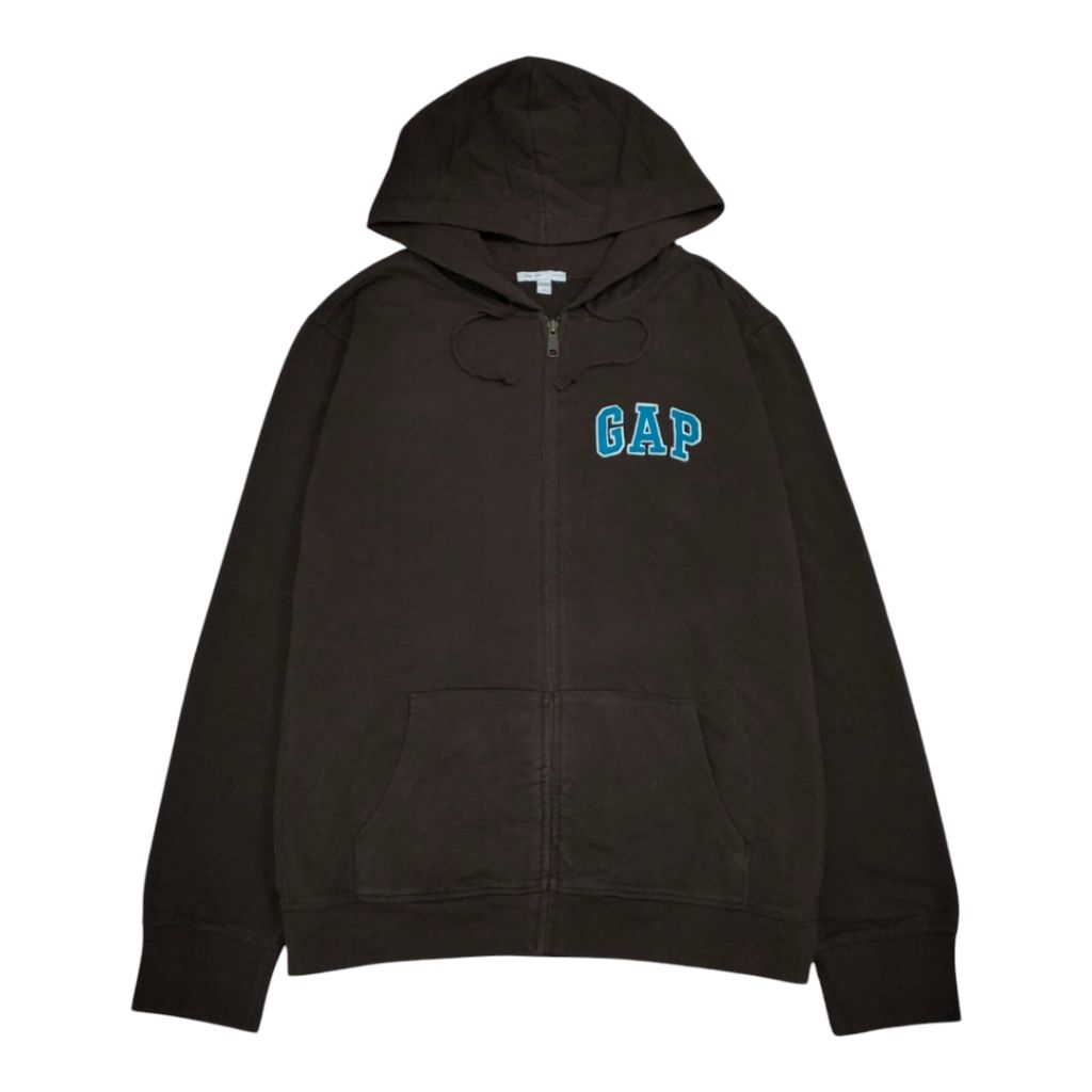 Zipper Hoodie Gap Coklat / Brown Second Original