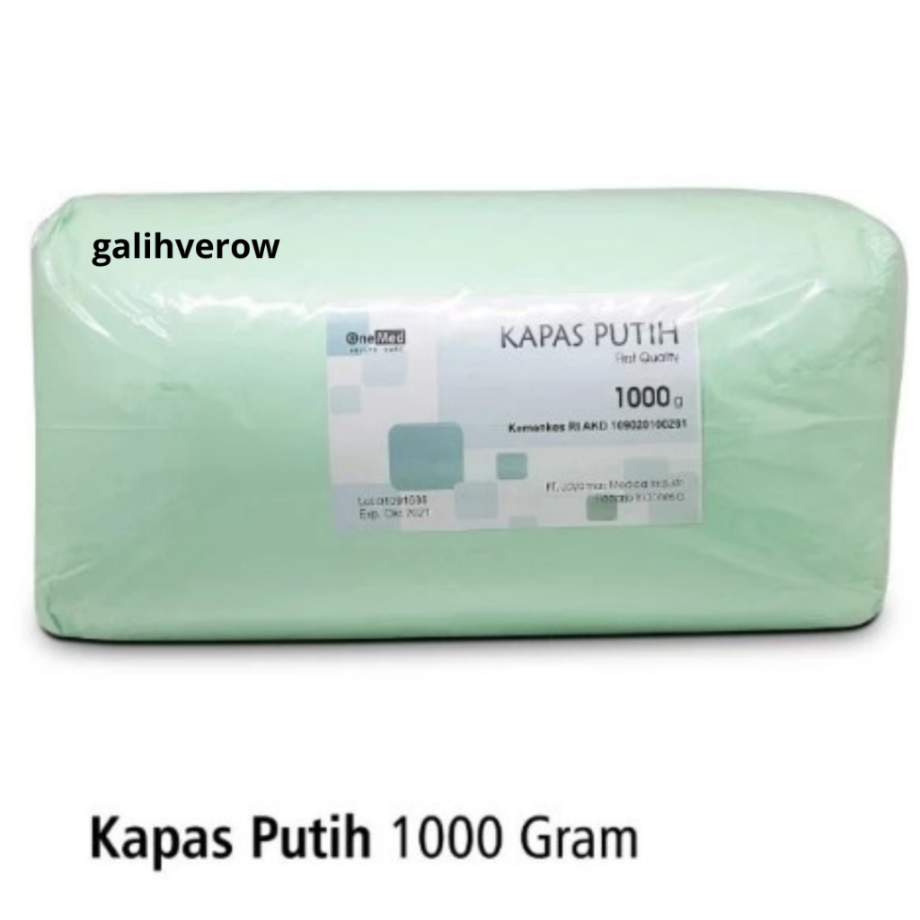 Kapas Putih Pembalut OneMed 1000g /  Kapas Putih 1 Kg Onemed