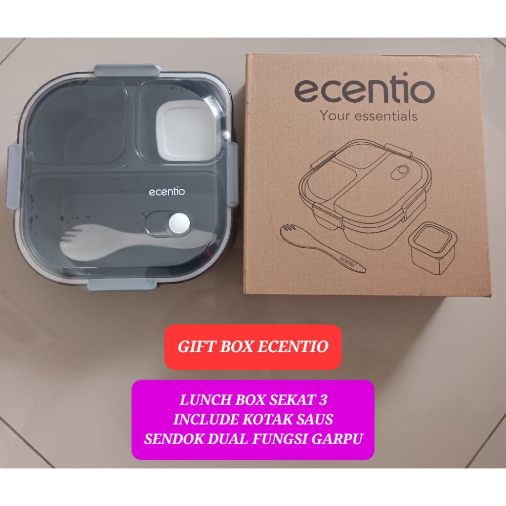 kotak makan sekat 3 ecentio kotak makan sekat microwave kotak saus ecentio gift box ecentio merchand