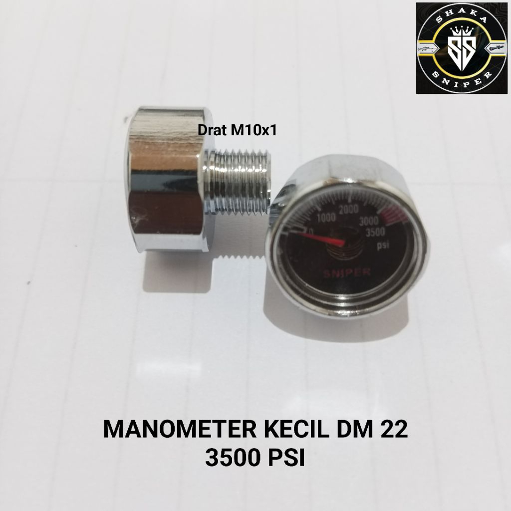 MANOMETER PCP, MANOMETER PCP KECIL DM 22 3500 PSI, MANOMETER IMPORT