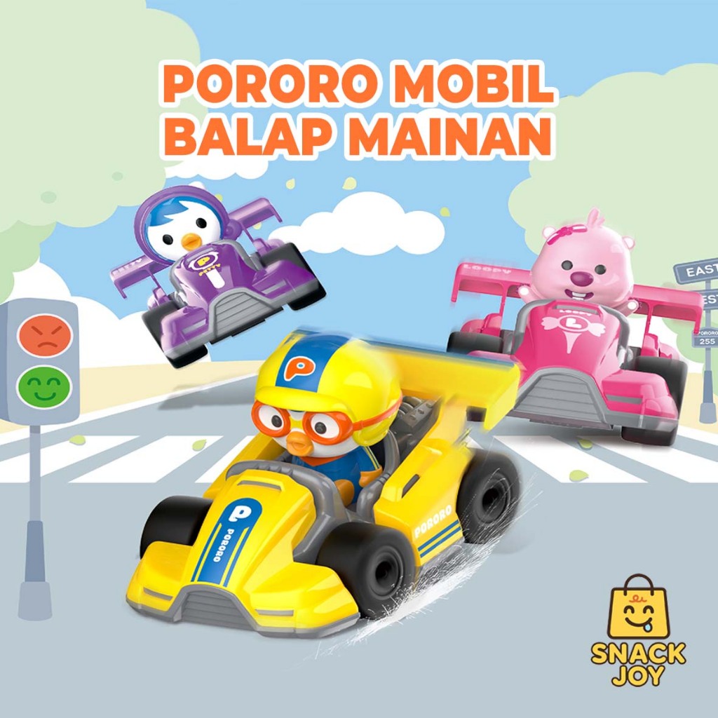 SNACKJOY/PORORO Mobil Balap Mainan/ Permen Mainan Rasa Buah/Candy Toys