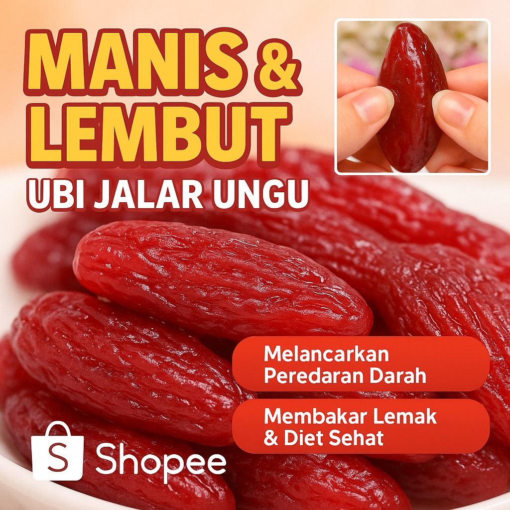 ✨COD+Makanan Rendah Gula✨250g Ubi Jalar Ungu Kering Manis Dan Lunak/Ubi Jalar Ungu Kering Rendah Gul