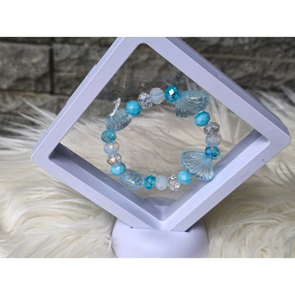 gelang manik kristal ceko kerang