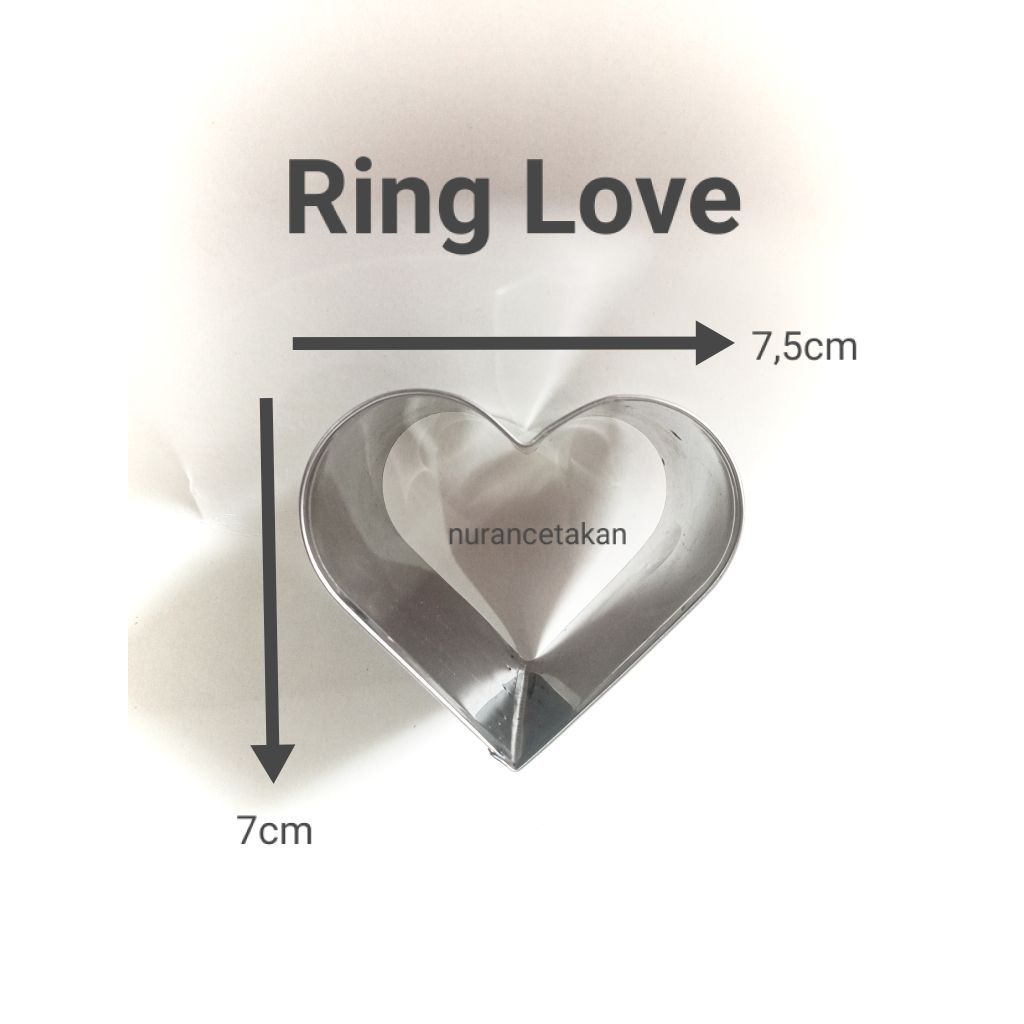Cetakan kue ring love/ring cutter bentuk love 1 pcs murah