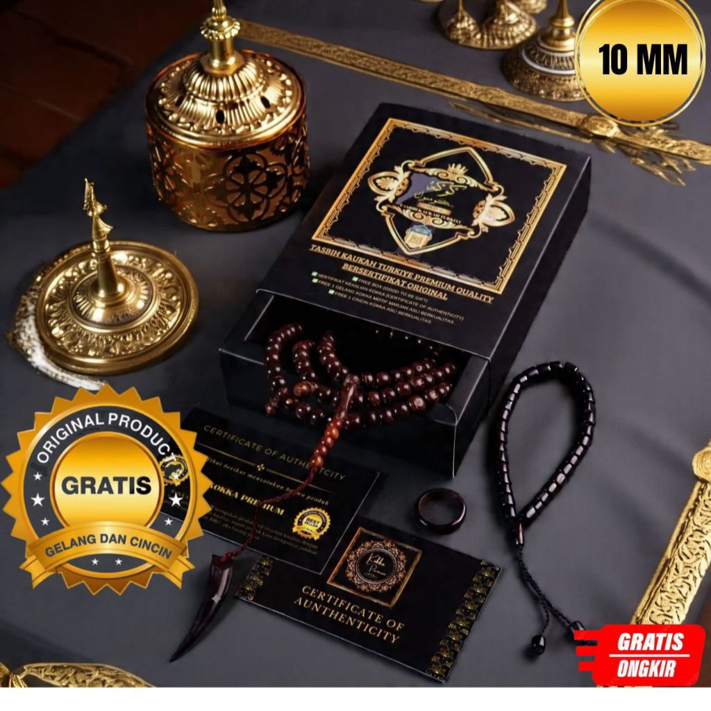 Tasbih Kokka 10 MM Asli Premium Tasbih Kokka Murah Tasbih Kokka Turki Tasbih Kokka Bersertifikat Tas
