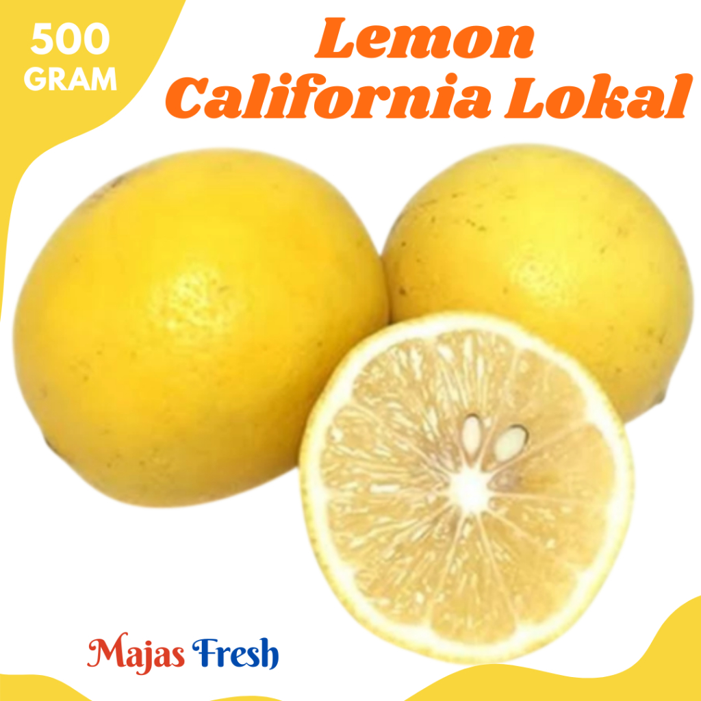LEMON CALIFORNIA Lokal Segar - Buah Lemon California Lokal Fresh | 500gr [ Harga Per 0,5 Kg ]
