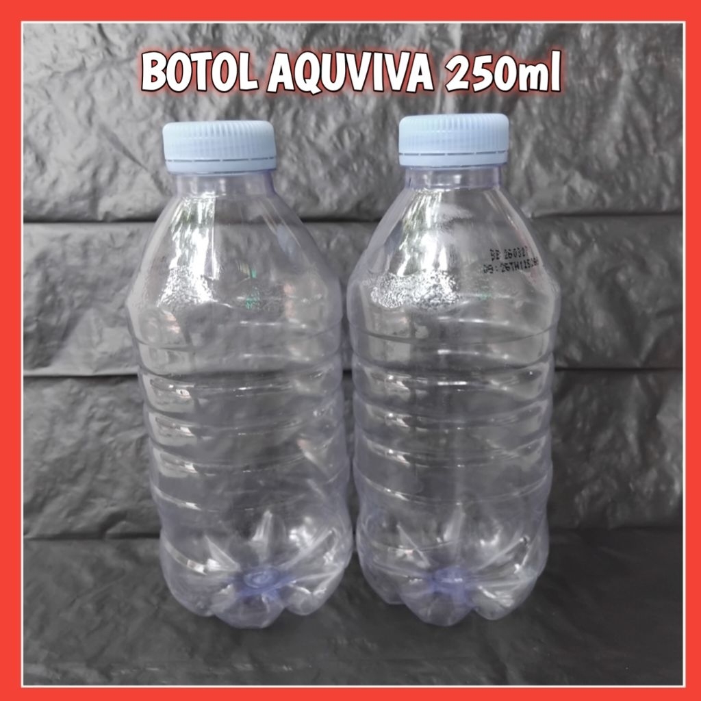 Botol Plastik Bekas Aquviva Kecil 250ml Bersih Siap Pakai
