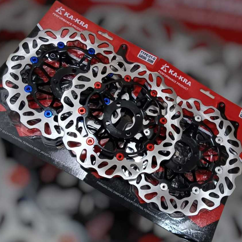Disc Brake MODEL PSM KTC Piringan Cakram Depan 300mm Lubang 4 Dan Lobang 5 Plus Breket Kharisma KARI