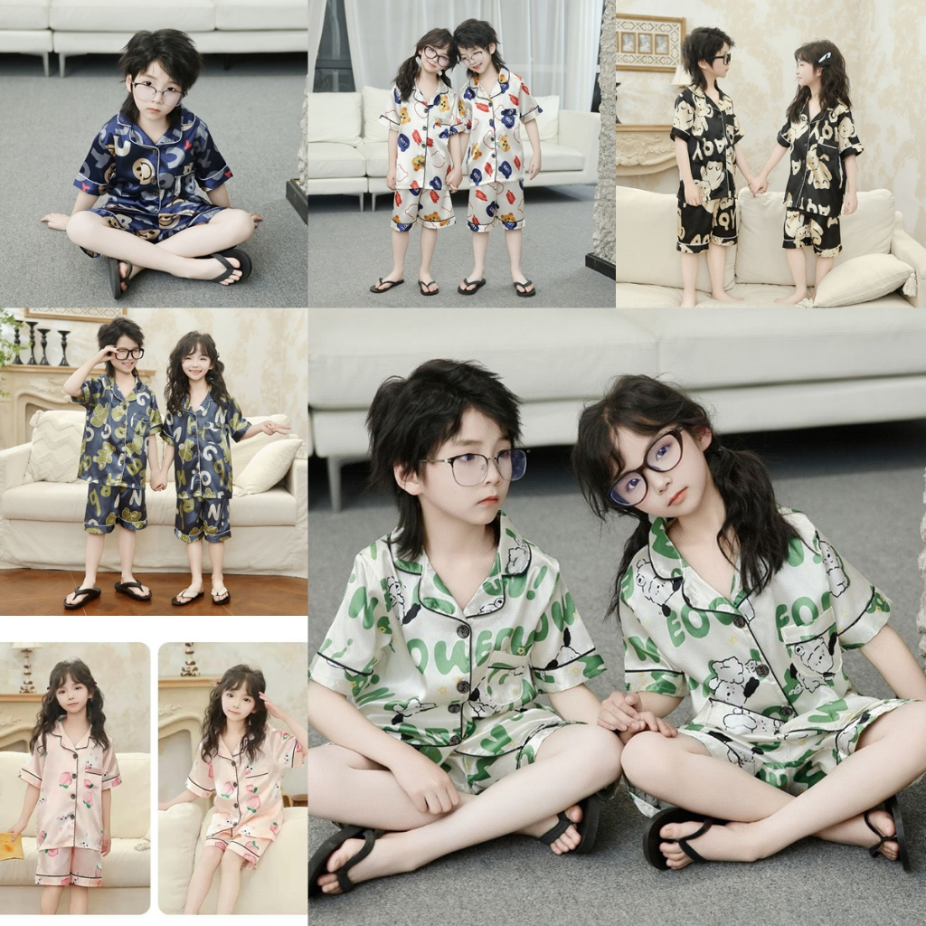 Piyama Anak Baju Tidur Lengan Pendek Import 1 Tahun Sampai Remaja