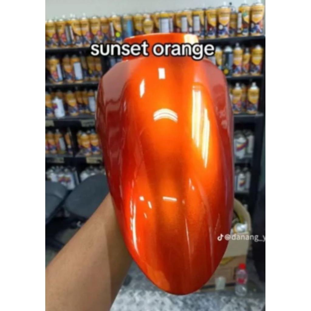 Cat Custom Motor Candy sunset Orange