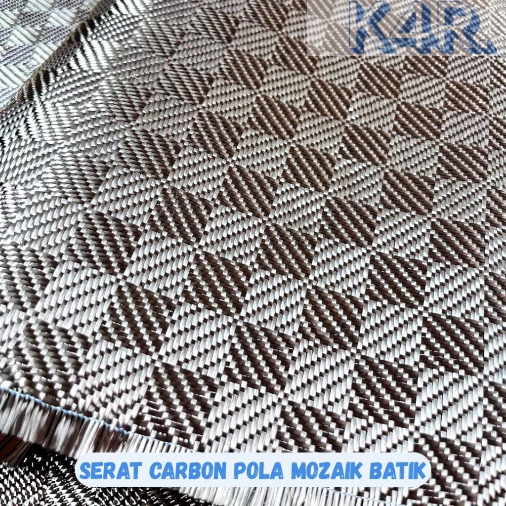 Serat Carbon Asli Motif Mozaik Batik 3D