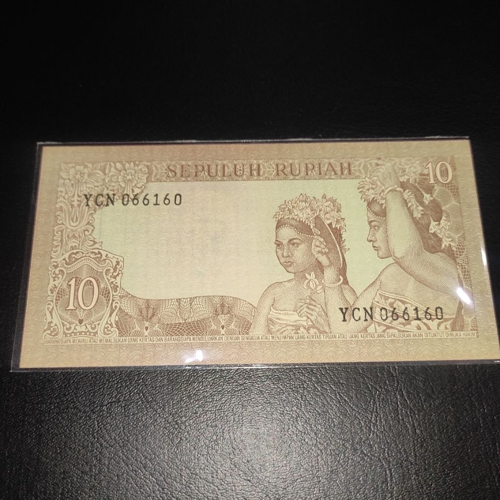 10 rupiah sukarno tahun 1960 UNC