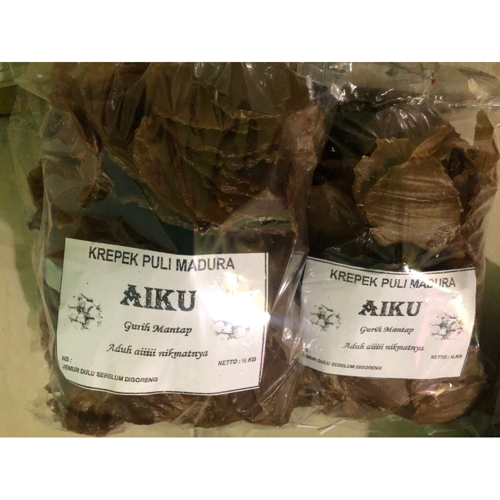 Kerupuk puli mentah khas madura