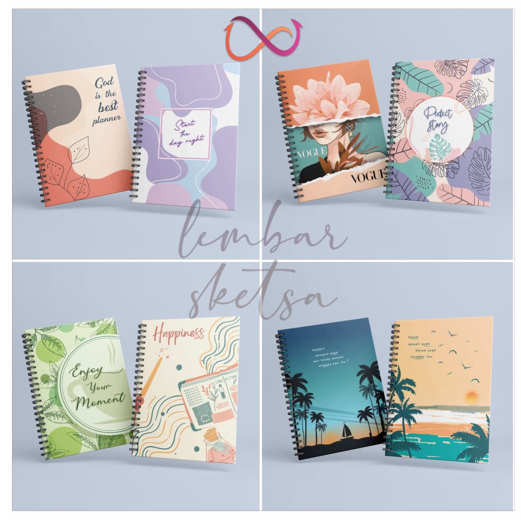 Buku Diary A5/A6 Journal Buku Catatan dan Gambar 100 halaman Cover Aesthetic Premium