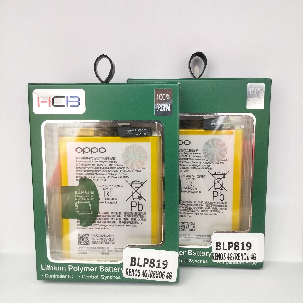BATERAI BATRE OPPO BLP 819 RENO 5 ORIGINAL