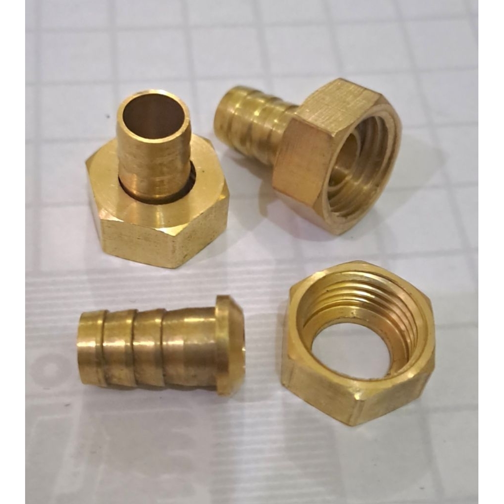 Sambungan Kran Drat 1/4" hose 8mm Samb7ngan kran kompresor selang 8 mm