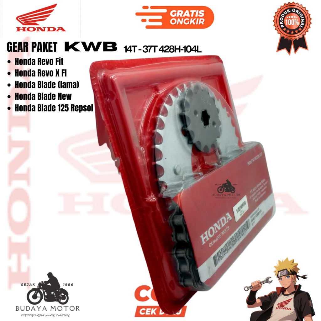 ORIGINAL AHM Gir set gear paket  Blade Revo absolut Revo lama(KWB) GEAR PAKETHonda Revo Fit Honda Re