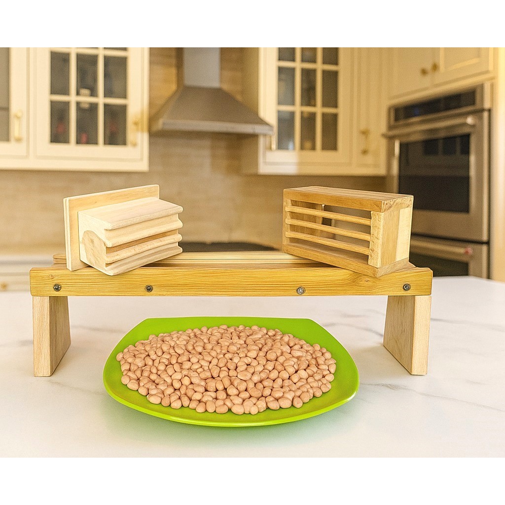 Pasah Kacang Manual Kayu Jati/Alat Pengiris kacang Serbaguna Bahan Kayu jati