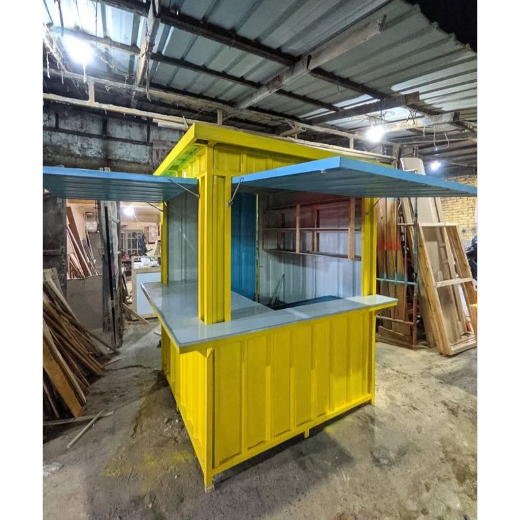 Booth Container Custom / Gerobak Kontainer Jualan Kekinian / Kios Semi Kontainer