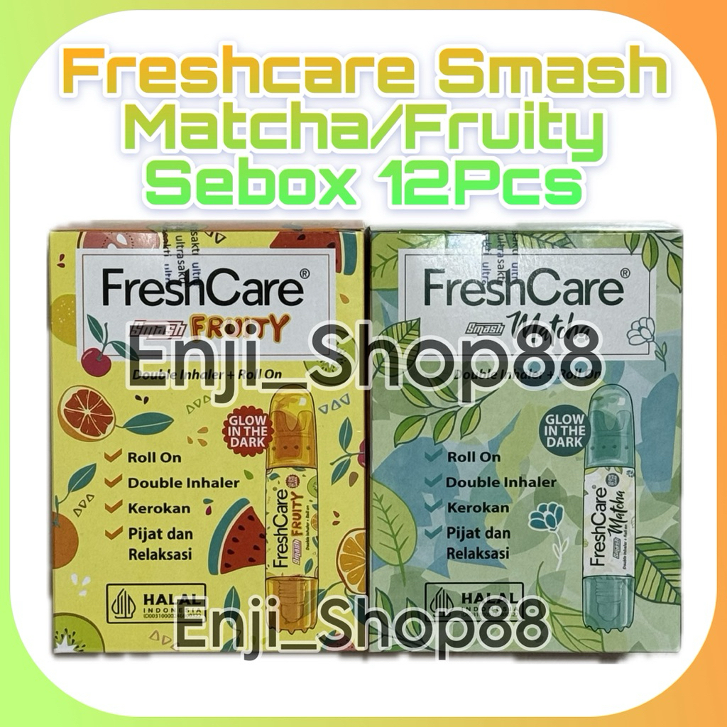 [ HARGA GROSIR 12PCS ] FRESHCARE SMASH FRUITY SEBOX 12PCS 1 BOX FRESHCARE SMASH MATCHA INHALER