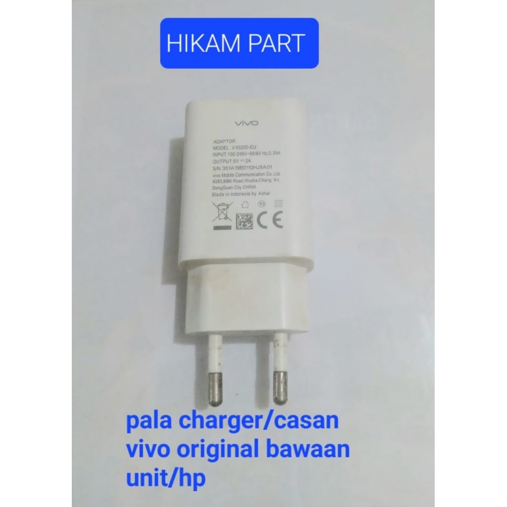 kepala charger/casan Vivo original bawaan unit/hp