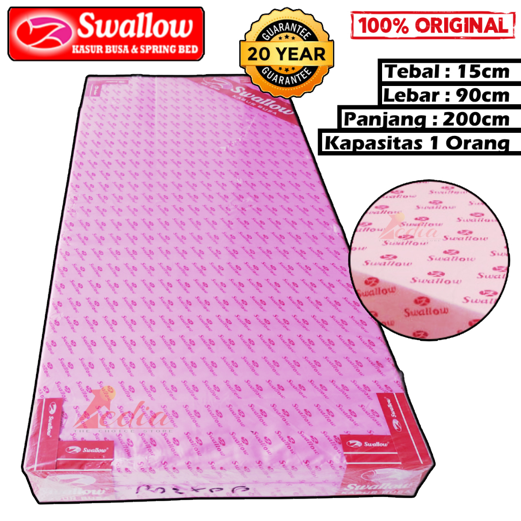Kasur Busa Swallow No 4 Original 90x200x15 Anti Kempes 20 Tahun Garansi Kasur Single Bandung Cimahi