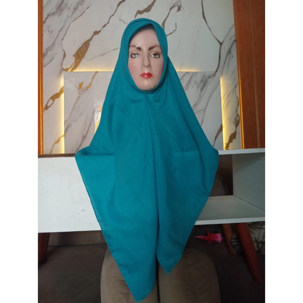 jilbab pkk tepi kelin hijab pkk segi empat square kerudung pkk biru tosca organisasi pkk
