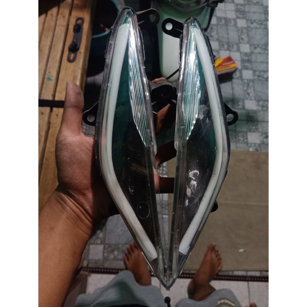 Lampu Alis Beat Karbu Set Mika PNP