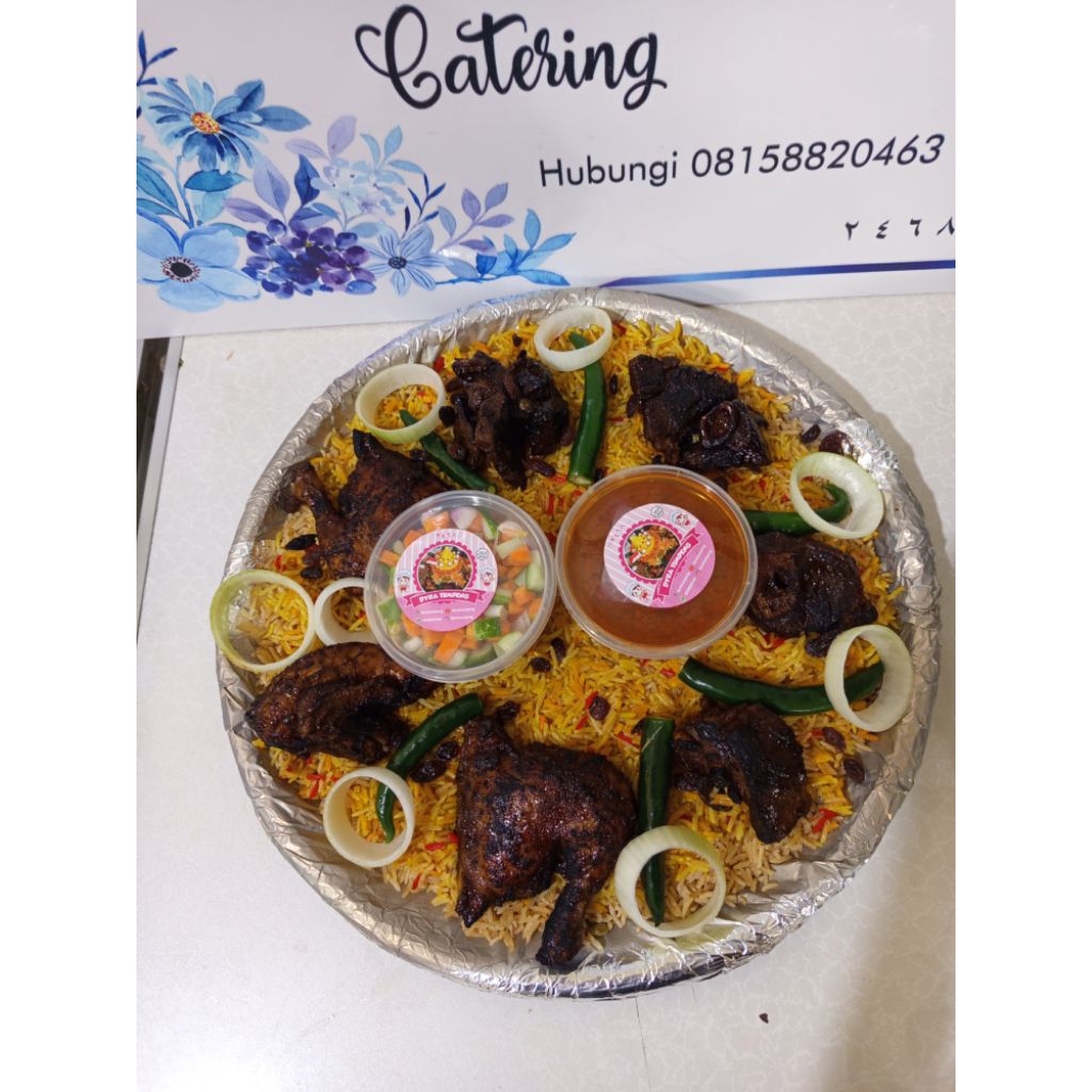 Nasi Kebuli Ayam, Nasi Mandhi Ayam, Nasi Basmati Tampah