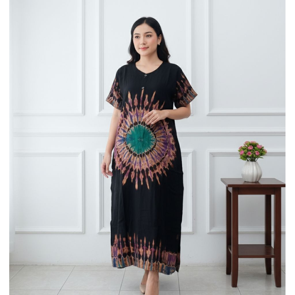 Daster pelangi indiantren kain tebal,adem dan tidak tembus