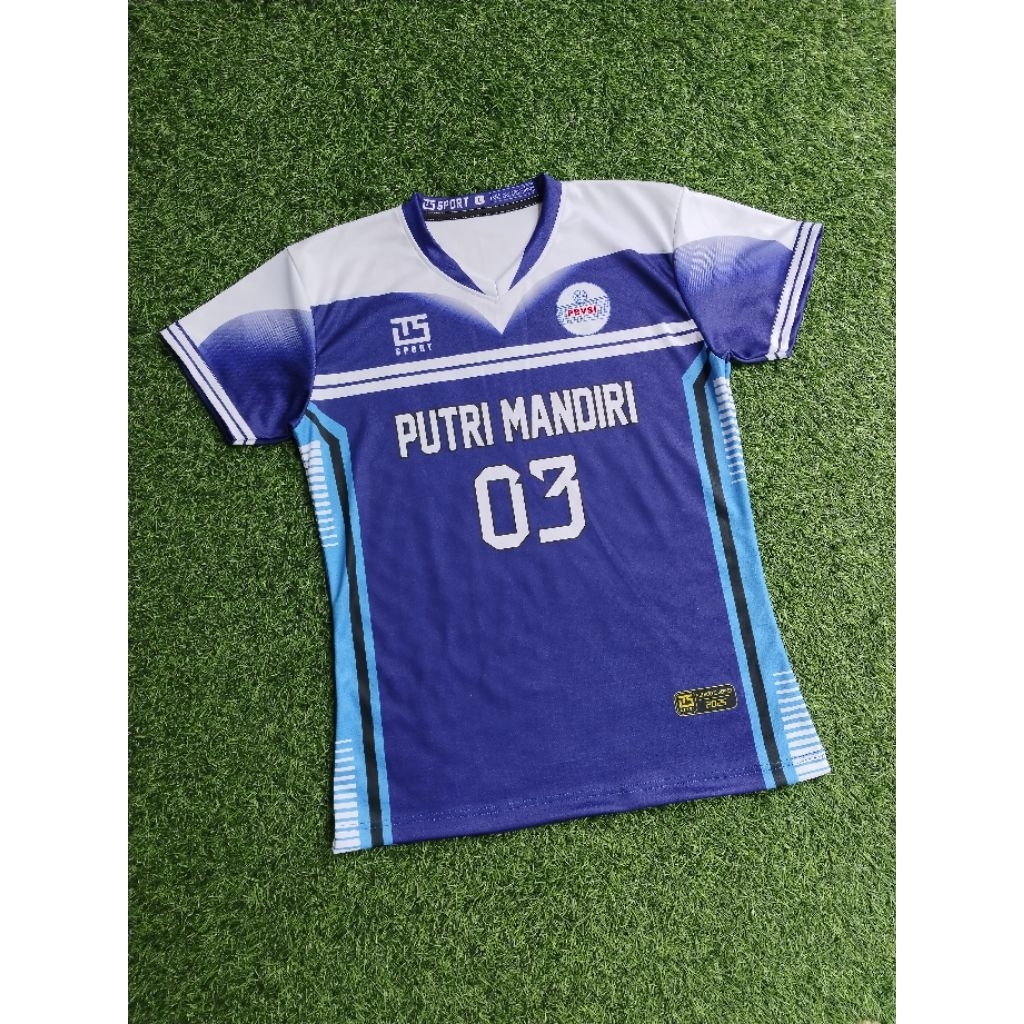 Kaos Jersey Voli Full Printing Gratis Tambah Nama Nomor logo Sponsor