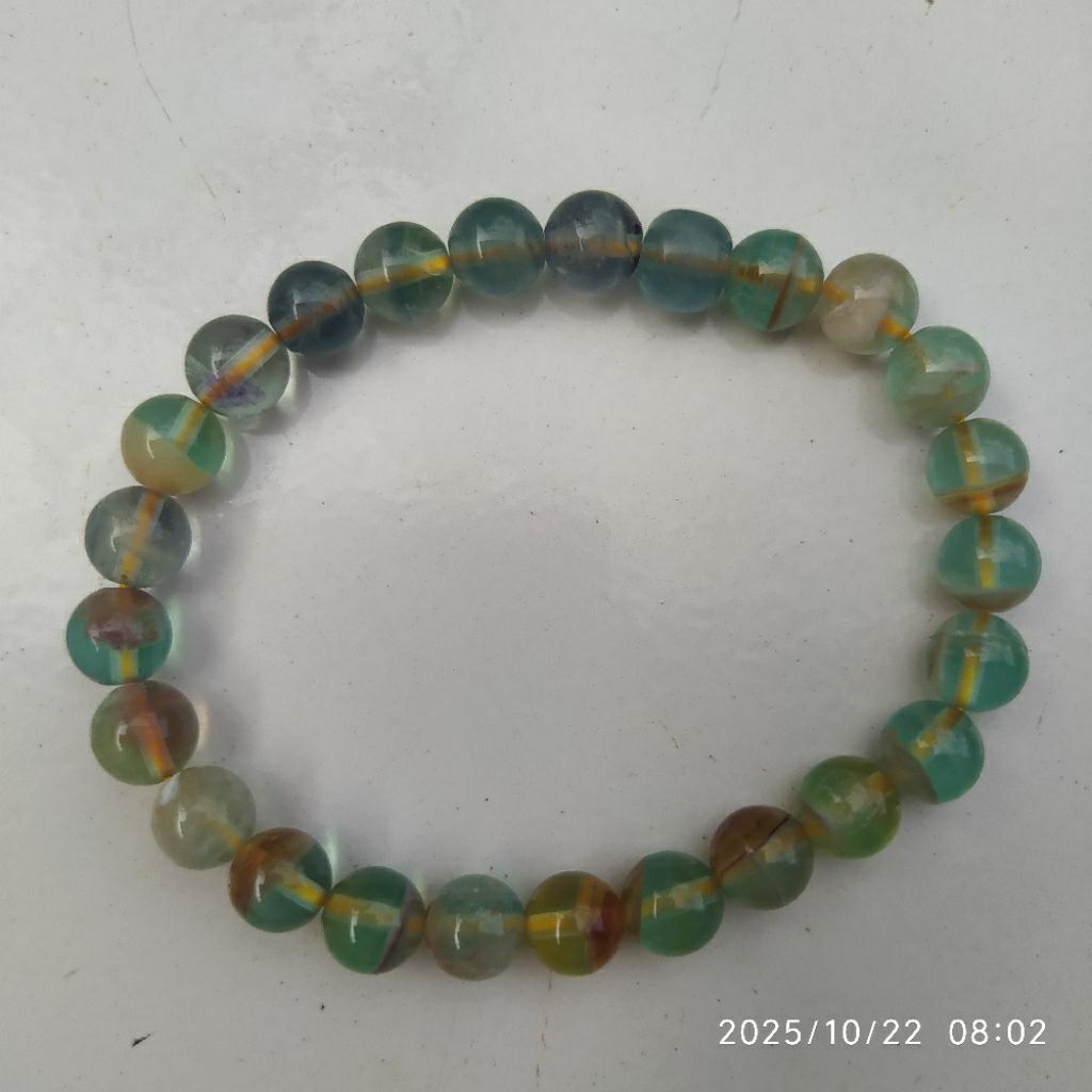 Gelang batu alam fluorite