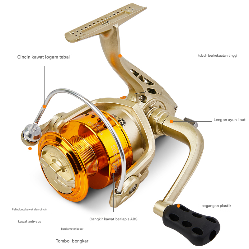 BEST SALE Reel Yumoshi Aluminium Spool 12BB EF 1000-7000 Cod/YUMOSHI REELSKING EF3000 EF SERIES