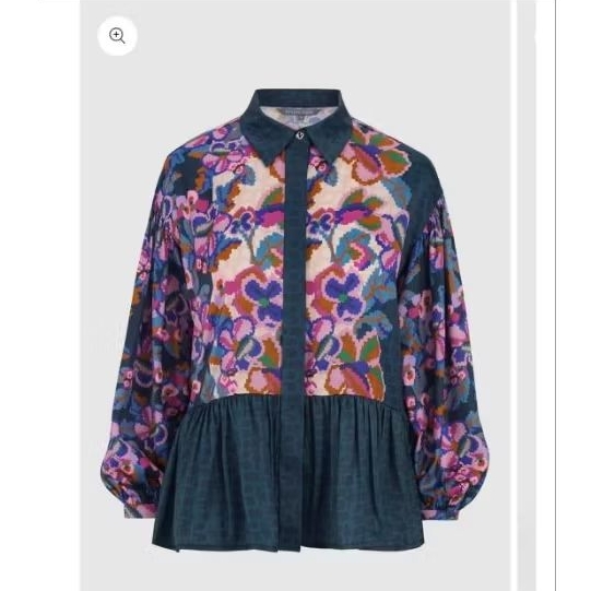 PRELOVED BENANG JARUM ECLORA RUFFLE SHIRT S